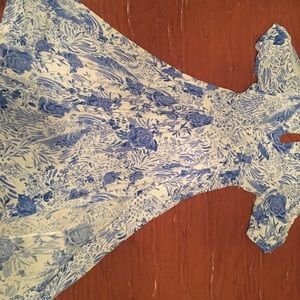 Free People Blue Flow Floral Sundress